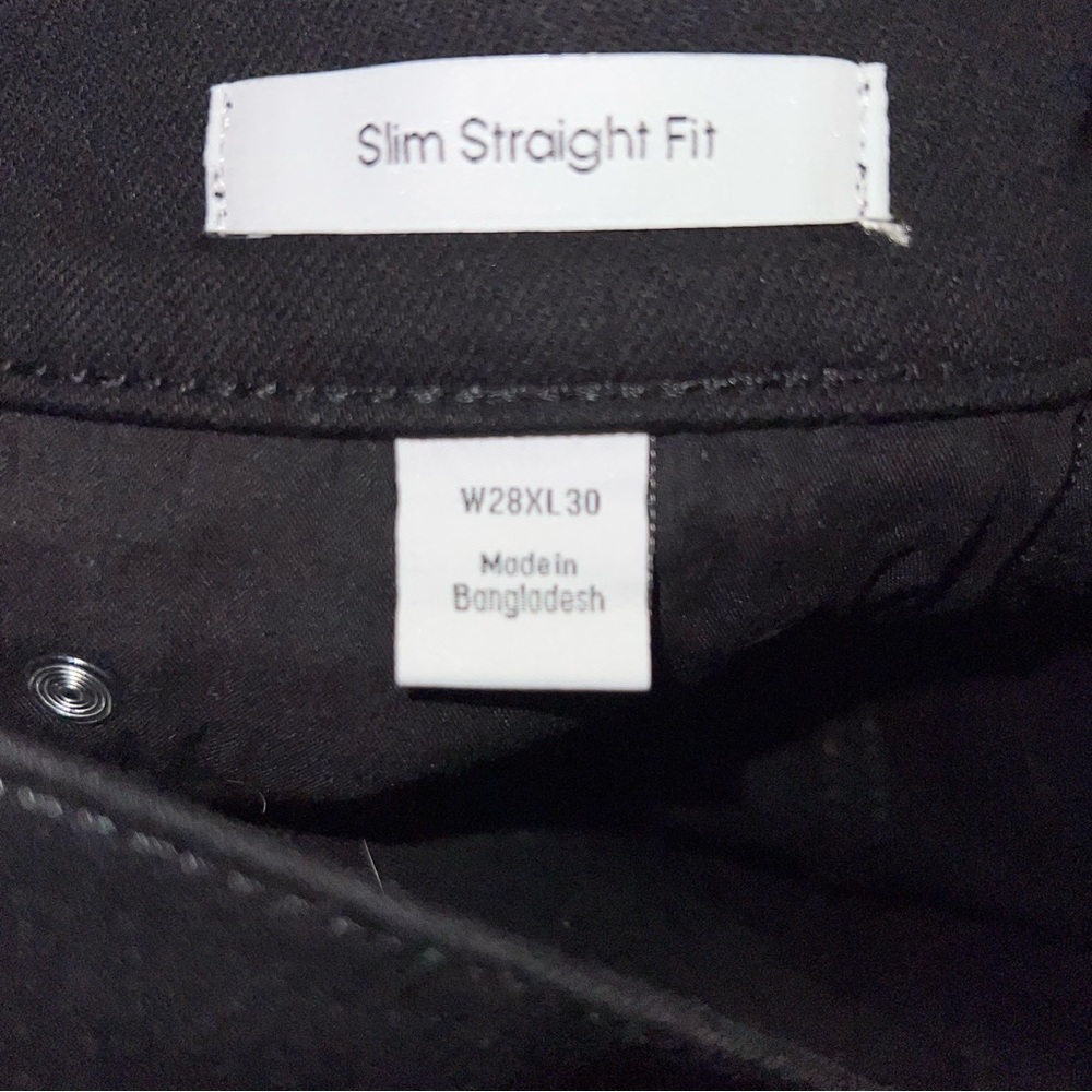 Calvin Klein Men's Black Slim Straight Fit Denim Jeans w/Stretch W28 X L30 - Picture 13 of 14